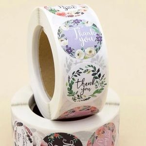 500 Spring Floral Thank You Stickers, New